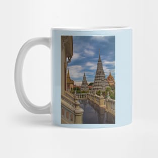 Cambodia. Phnom Pehn. Royal Palace. Stupas. Mug